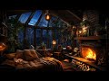 Thunderstorm With Lightning Rain Crackling Fireplace Sleeping Cats In A Cozy Cabin