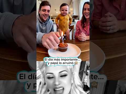 El día más importante… y papá lo arruinó🙈 #PrimerCumpleaños #Bebé #PapáEHijo #MomentosTiernos