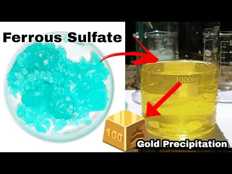 Precipitate Gold Using Ferrous Sulfate | Iron(II) Sulfate | Gold Precipitation Without SMB