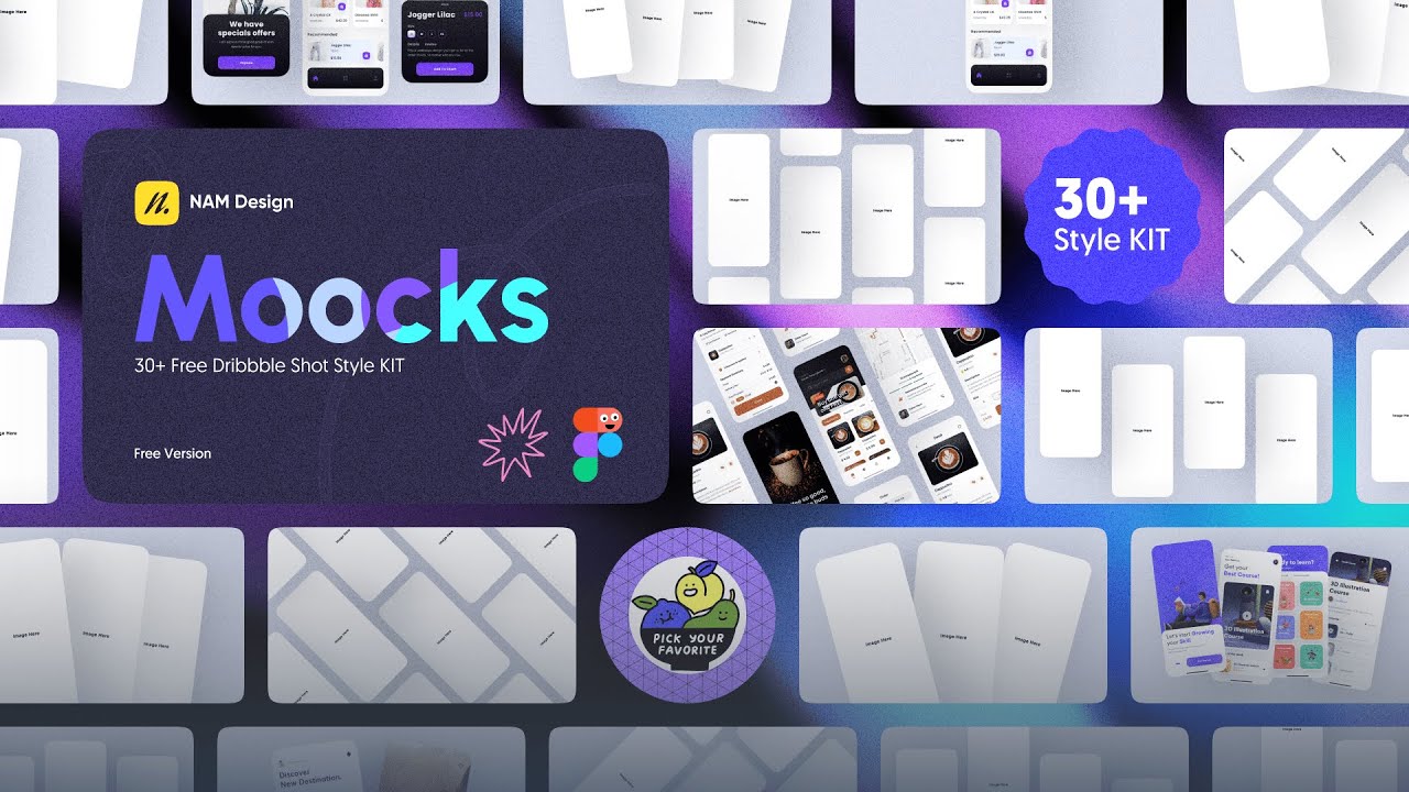 Free UI Mockup to Present Your UI Design in Dribbble | UI KIT 2022