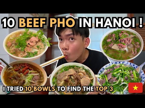 Ich habe 10 Rindfleisch-Pho in Hanoi, Vietnam probiert 🇻🇳 | Warum Reis hier nicht die Hauptwahl ist