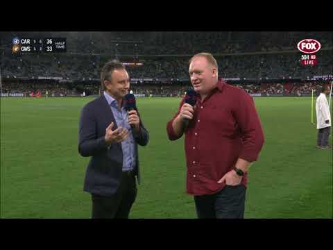 Lance Whitnall - Interview during halftime of the Blues vs Giants