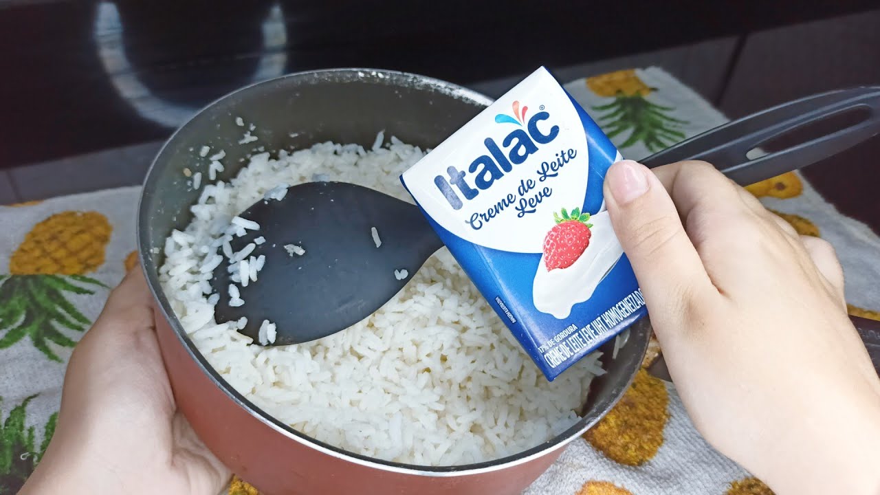 PRONTO EM 5 MINUTOS,É SÓ MISTURAR ARROZ COM QUEIJO E CREME DE LEITE ???