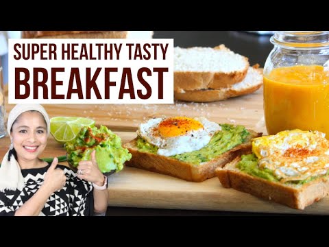 Super Healthy Delicious Avocado Toast With Eggs | Mango Nuts Smoothie | Gourmet Breakfast or Brunch