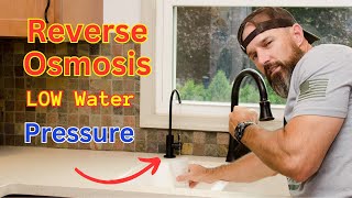 How to fix low water pressure on a Reverse osmosis water filter system.