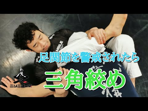 足関節を警戒されたら【三角絞め】　Triangle Choke from Butterfly Guard.