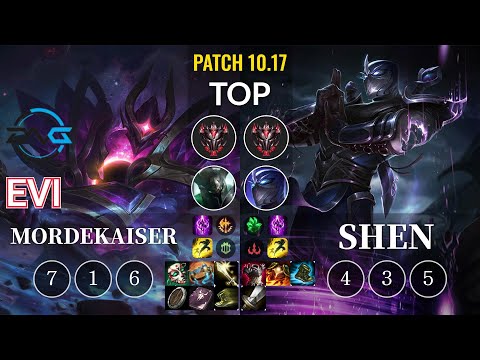 DFM Evi Mordekaiser vs Shen Top - KR Patch 10.17