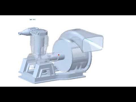 PTC Creo 4.0 - Assembly with Mechanism - Blower engine
