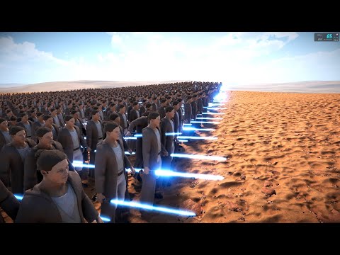 5 MILLIONS ZOMBIE vs 7000 LASER KNIGHT JEDI || ULTIMATE EPIC BATTLE SIMULATOR 2 ||