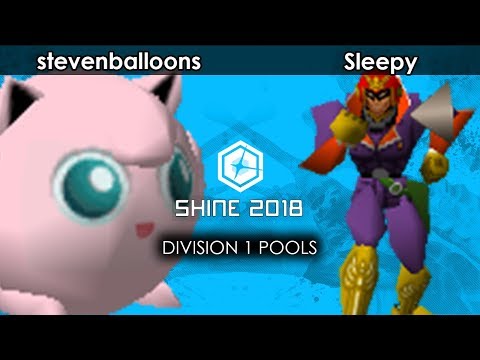 Smash 64:  stevenballoons (Jigglypuff) V Sleepy (Captain Falcon) - Shine 2018 Tournament