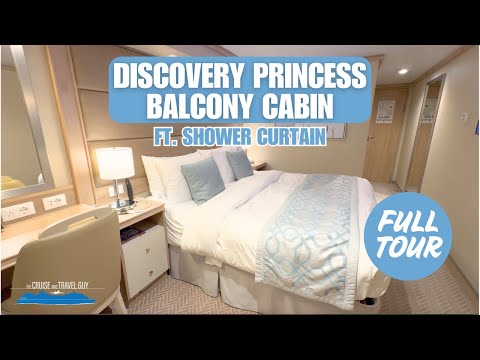 Thumbnail for Discovery Princess Balcony Cabin Tour - C726 | Light, Airy & Fresh, Still With That Shower Curtain!