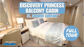 Discovery Princess Balcony Cabin Tour - C726 | Light, Airy & Fresh, Still With That Shower Curtain!