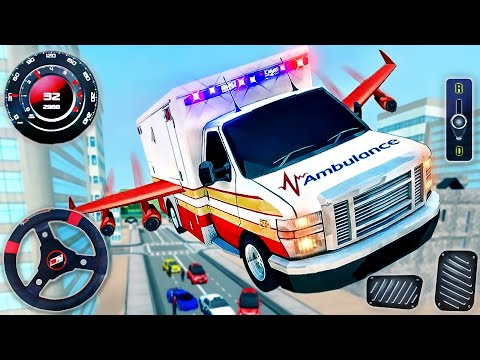 Flying Ambulance Rescue Simulator - 911 Emergency Van Drive - Android GamePlay