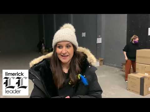 Ukraine donation collection at Old Cleeve's Factory Limerick