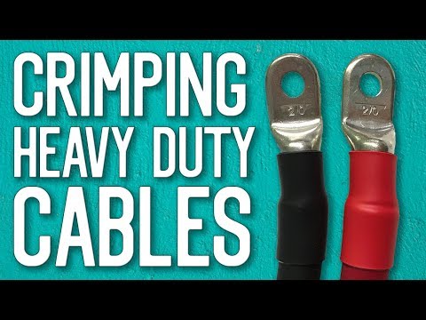 How to crimp heavy duty 2/0 battery cables! VIDEO GUIDE