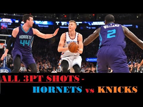 New York Knicks vs Charlotte Hornets - All 3PT Shots