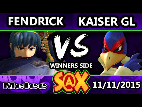 S@X 123 - Kaiser GL (Falco) Vs. Fendrick Lamar (Marth) SSBM Tournament - Smash Melee