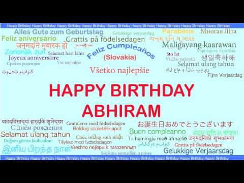Abhiram   Languages Idiomas - Happy Birthday