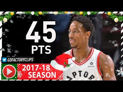 DeMar DeRozan Full Highlights vs Sixers (2017.12.21) - Career-HIGH 45 Pts, SICK!