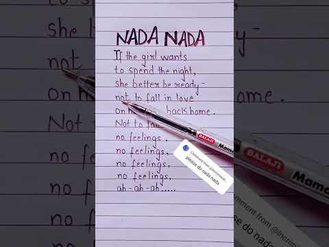 Nada Nada ( English Translation Lyrics ) Super Slowed
