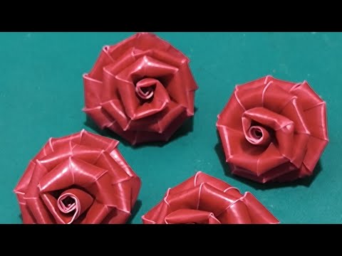 diy rose flower how to make very easy using drinking straw
