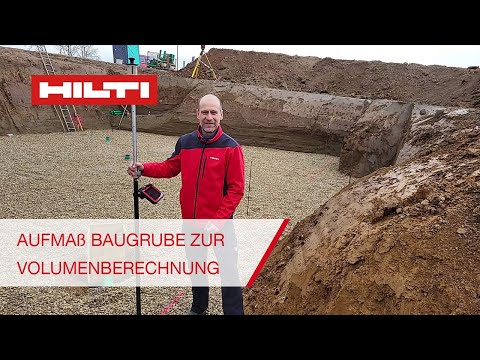 Hilti PLT Totalstationen - Aufmaß Baugrube zur Volumenberechnung