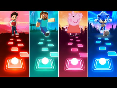 Paw Patrol vs Minecraft vs Peppa Pig vs Sonic - Tiles Hop EDM Rush