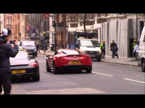 Alfa Romeo 4C Launch edition start up and sounds in London