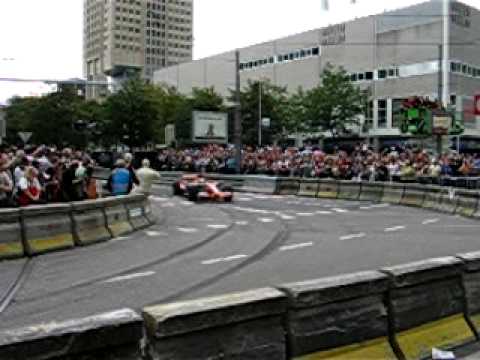 Christijan Albers in his Spyker in Rotterdam