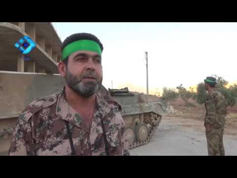 كلمة للمقدم أبو بكر قائد جيش المجاهدين للحديث عن سير المعارك في جبهة الملاح في حلب