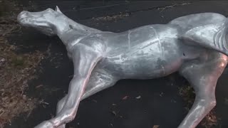 Life-size horse statues, honey stolen from San Mateo home