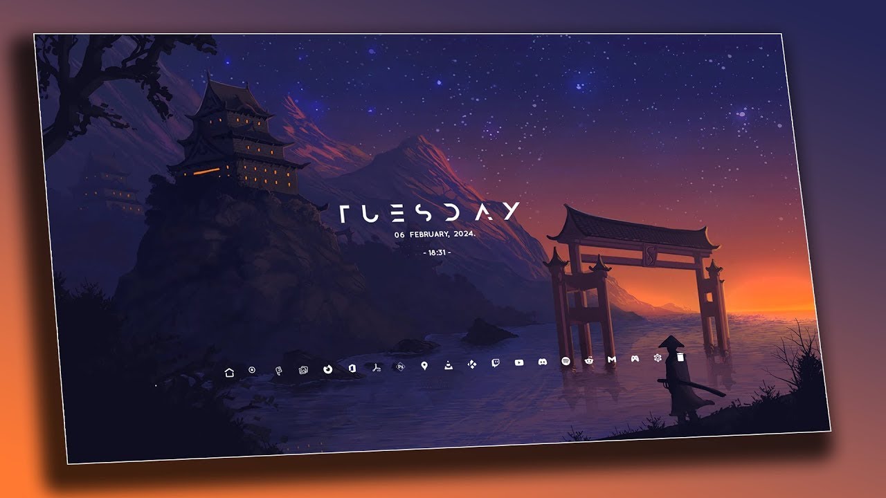 Customized desktop with visually appealing themes and widgets