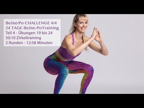Beine-Po-Challenge - Teil 4 - Übungen 19-24 - 24 Tage Beine - Po Training