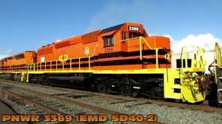 preview picture of video 'PNWR 3369; Brand New EMD SD40-2 (HD)'