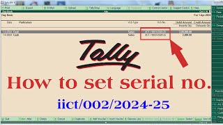 how to set serial number in sales invoice in tally | how set suffix series in tally | serial no set