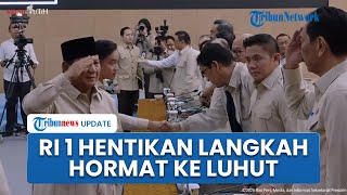 Momen Prabowo Hentikan Langkah, Langsung Beri Hormat ke Luhut sebelum Taklimat di Hambalang