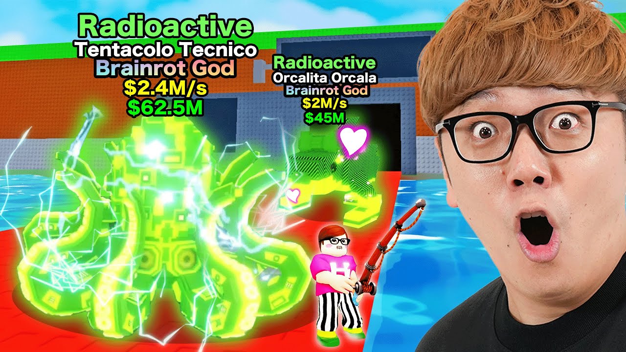 釣ったブレインロットだけで1兆円稼ぐロブロックス【ヒカキンのRoblox ロブロ】【ブレインロットを盗む