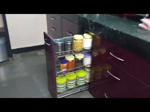 Showing the kitchen trolleys