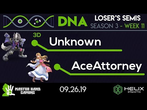 DNA S3:W11 - AceAttorney (Zelda) Vs. 3D | Unknown (Wolf) - L Semifinals