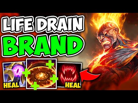LIFE DRAIN BRAND IS 100% AMAZING! EVERY SPELL HEALS LIKE CRAZY - League of Legends