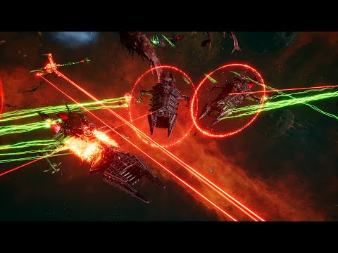 Mega Mod 2020: Chaos vs Necrons! - Quick Battle, Skirmish Gameplay, Battlefleet Gothic Armada 2