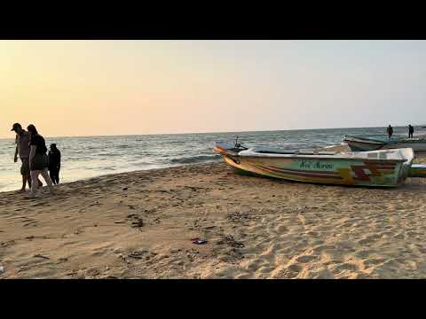 Beautiful evening in Negombo beach, Sri Lanka