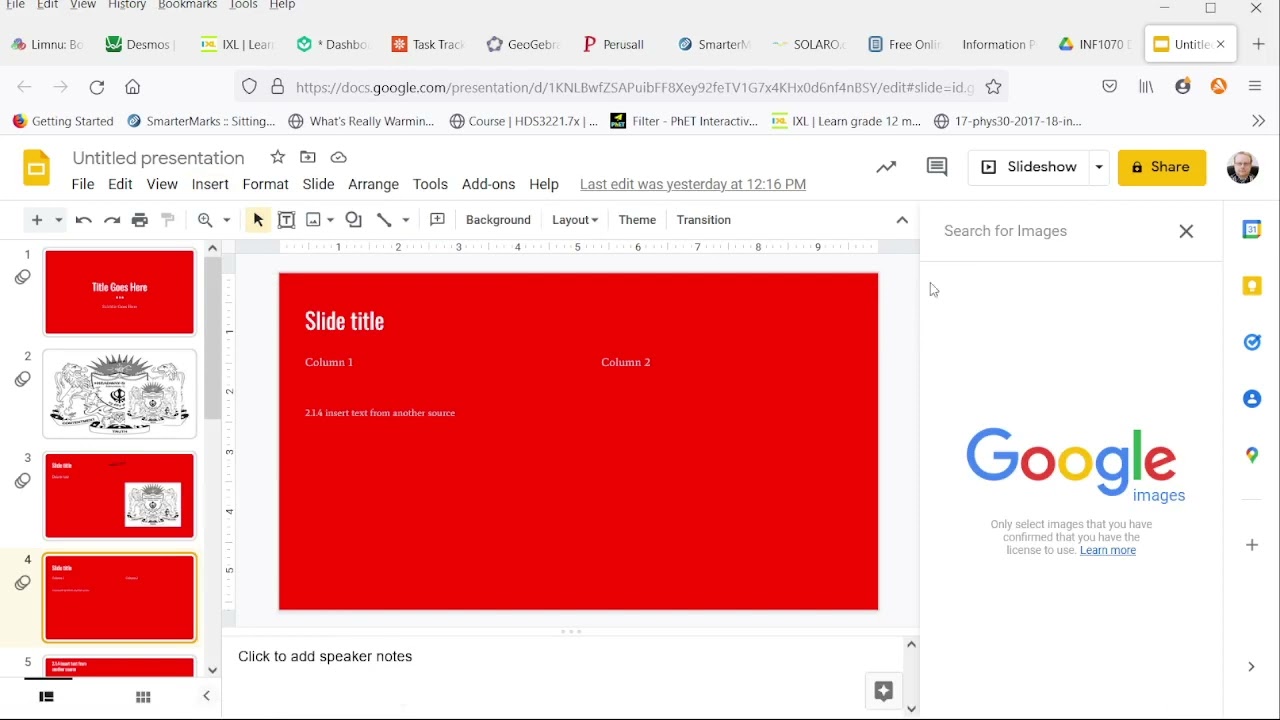 3.1.1: adding clip art to a slide (Google Slides version)