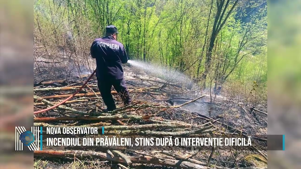 Incendiul din Prăvăleni, stins după o intervenție dificilă