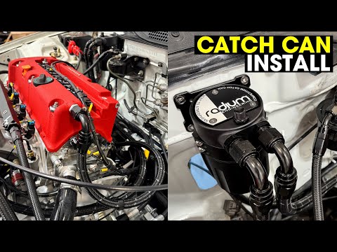 Radium Catch Can & AN Hose Install | K24 Honda Civic EG