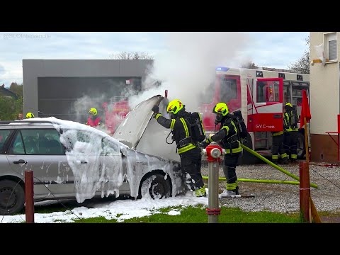 [VEHICLE FIRE] VFD Vir GVC 16/25 - demonstration of extinguishing the vehicle