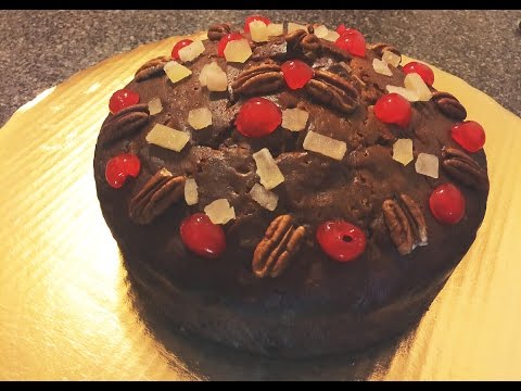 Como hacer fruit cake (pastel de frutas ) Video