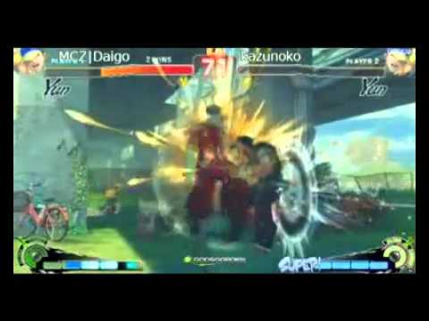 SSF4 AE GODSGARDEN [Yun] Daigo vs kazunoko [Yun]