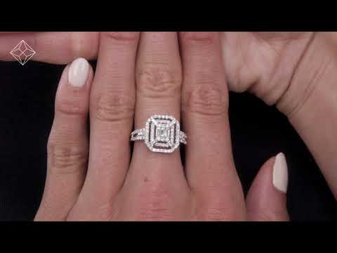 0.75ct Diamond Asteria Collection Baguette Ring in 18K White Gold - N4559Y
