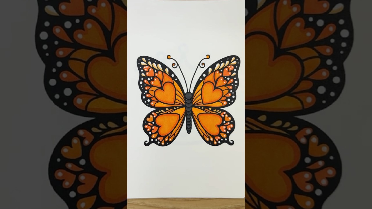 Monarch 🧡 #coloringbook #butterfly #asmrsounds
